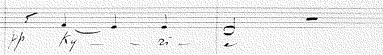 自筆譜の81～82小節目にはKy-ri-eと書かれている。