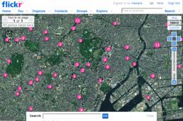 東京中心部で百枚近くが比較的均等に配置されている。