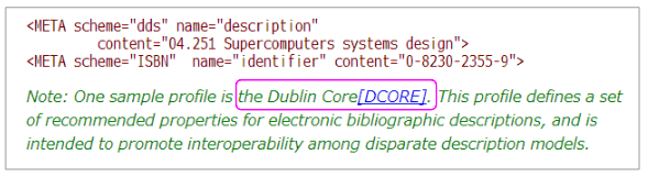 図5:html40草案のMeta data profiles